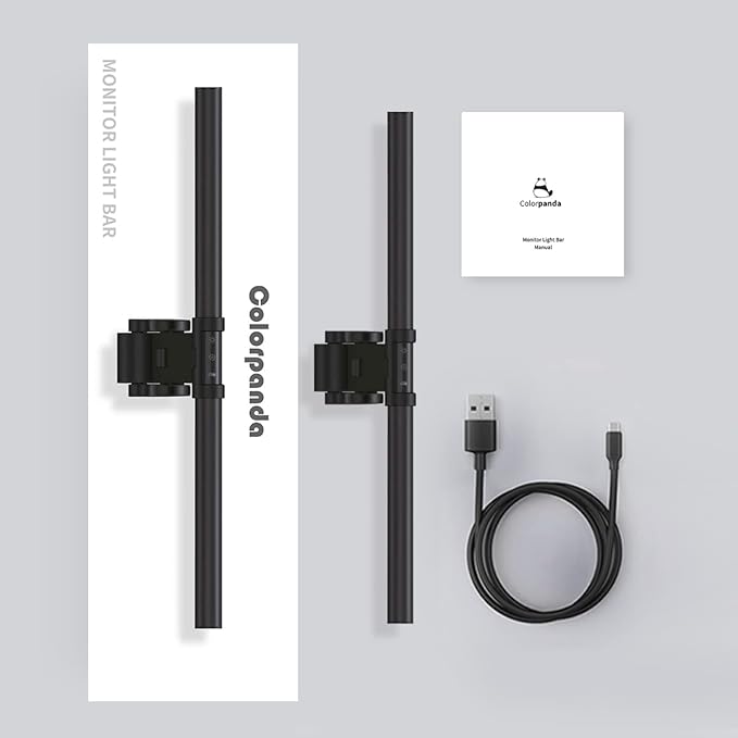 Monitor Light Bar, Fit for Curved/Flat Monitor, Eye-Care USB Reading LED Task Lamp with Touch Control, No Screen Glare Dimmable Desk Lamp Computer Monitor Light Bar for Screen Home Office