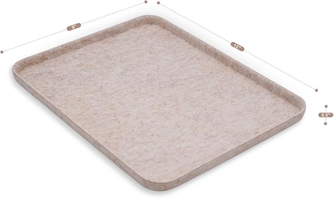 Welaxy felt tray Lid for Storage Bins Drawer Organizer bin cap of box (M, Oatmeal Lid)