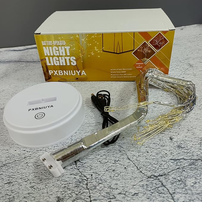 Room Decor, 20" 108 LED Tabletop Bonsai Tree Light, DIY Artificial Tree Lamp, Battery/USB Operated, Aesthetic Lamps for Living Room Bedroom Christmas Home Gifts House Decor (Warm White)