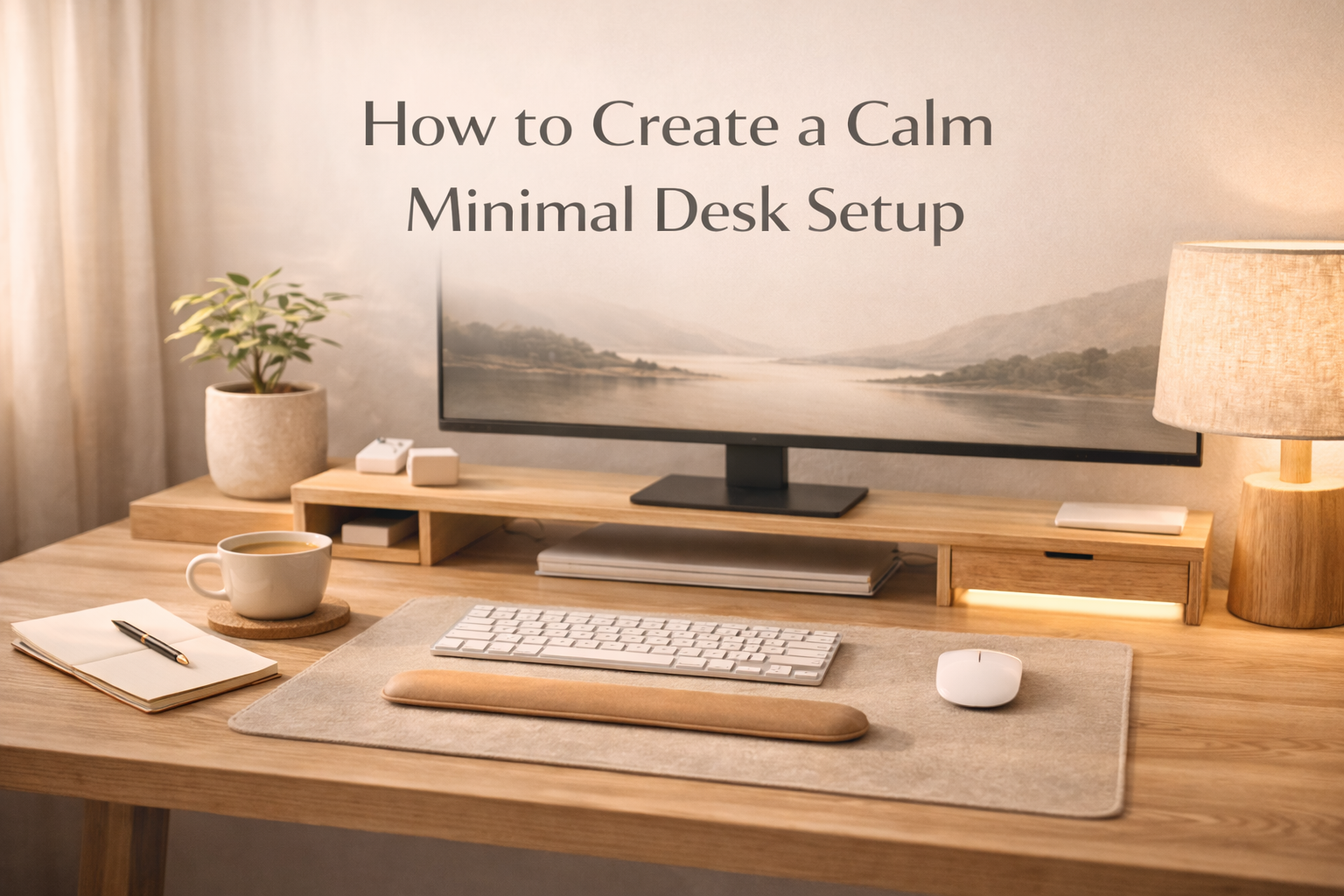 How to Create a Calm Minimal Desk Setup