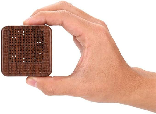 Weljoy Wood Grain Portable Diffuser for Essential Oils – Car or Travel, Mini Size, Quiet, Waterless, Re-Chargeable Battery or USB (Dark Brown)