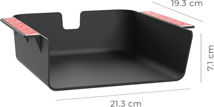 HumanCentric Under Desk Storage Shelf, Drawer Organizer for Office, Workstations, Tables, Sit Stand Desks, Gaming Setups, Mountable Storage Tray, Cable Management, Screw or Stick On with VHB Tape