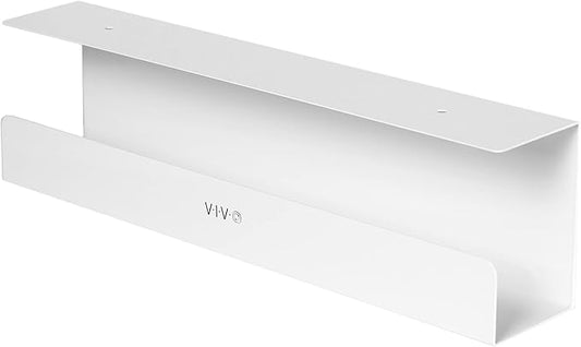 VIVO Under Desk 17 inch Cable Management Tray, Cord Organizer, Home Office Desk Accessories, White, DESK-AC06-1CW