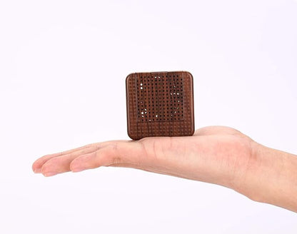 Weljoy Wood Grain Portable Diffuser for Essential Oils – Car or Travel, Mini Size, Quiet, Waterless, Re-Chargeable Battery or USB (Dark Brown)