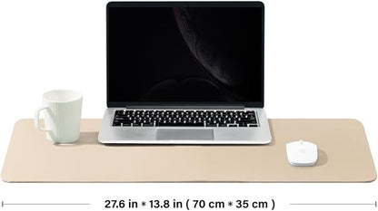 Cork Desk Mat - Dual-Sided Desk Pad for Office and Home - Desk Organization and Accessories - Ideal for Large Mouse Pad and Desk Mats on Top of Desks(Apricot,27.6"x 13.8")