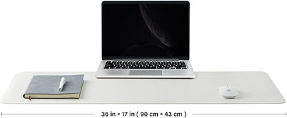 Cork Desk Mat - Dual-Sided Desk Pad for Office and Home - Desk Organization and Accessories - Ideal for Large Mouse Pad and Desk Mats on Top of Desks(White,90cmx 43cm)