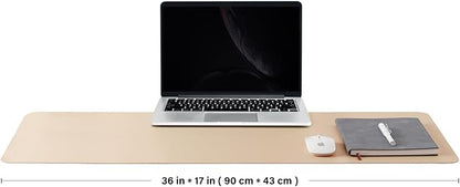 Cork Apricot Desk Mat - Dual-Sided Desk Pad for Office and Home - Desk Organization and Accessories - Ideal for Large Mouse Pad and Desk Mats on Top of Desks(36"x 17")