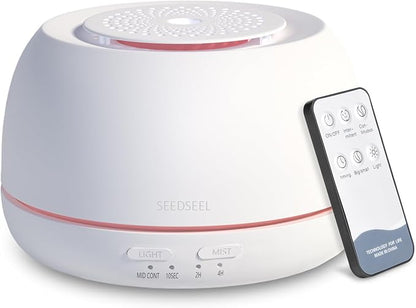 300ML Essential Oil Diffuser - 8 Hours Run Time, Aromatherapy Diffuser with Remote Control, 7-Color LED Lights for Home, Bedroom