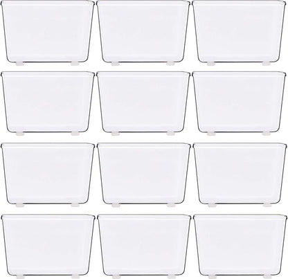 Simple Houseware Clear Drawer Organizer for Office Bin Desk Storage, 3.25"x 3.25", 12 Packs