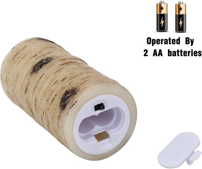 antizer Flameless Candles Birch Bark Effect Battery Operated Candles 4" 5" 6" 7" 8" 9" Set of 9 Real Wax Pillar LED Candles Each Candle 2.2" Diameter with 10-Key Remote Control 2/4/6/8 Hours Timer
