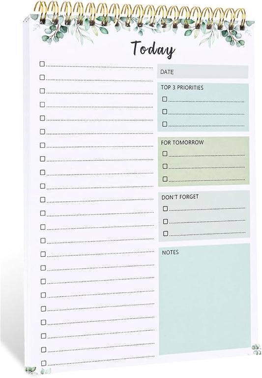 To Do List Notepad - To Do List Notebook for Work with 52 Sheets, Undated Daily Planner Perfect for Enhanced Productivity and Goal Achievement - Serene
