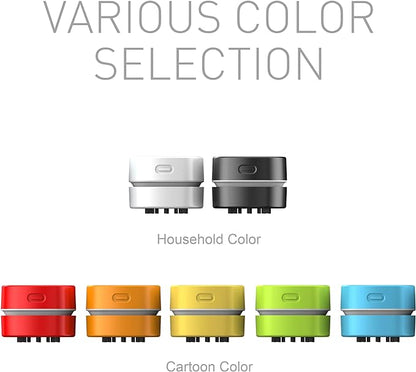 ODISTAR Desktop Vacuum cleaner,Mini table dust sweeper Energy Saving,High endurance up to 400 mins,Cordless&360º Rotatable Design for Cleaning Hairs,Crumbs,Computer Keyboard of gifts for kids (orange)