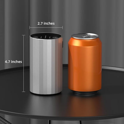 Waterless Essential Oil Diffuser Aromatherapy Scent Diffusers for Home Large Room, Bedroom, Car, Office, Desk, Battery Operated Mini Portable Air Freshener (Silvery)