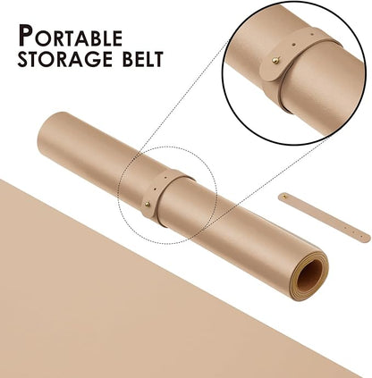 Large Cork Desk Mat - 47.2"x 17" Desk Pad for Office and Home - Ideal for Large Mouse Pad and Desk Mats on Top of Desks(Apricot)