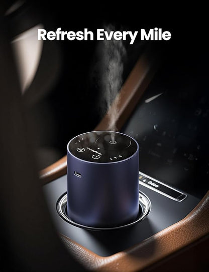 Waterless Essential Oil Diffuser, Rechargeable Scent Diffusers with 3 Mist Levels & Timers, Portable Aromatherapy Diffuser for Home Car Room Studio Office, Deep Blue