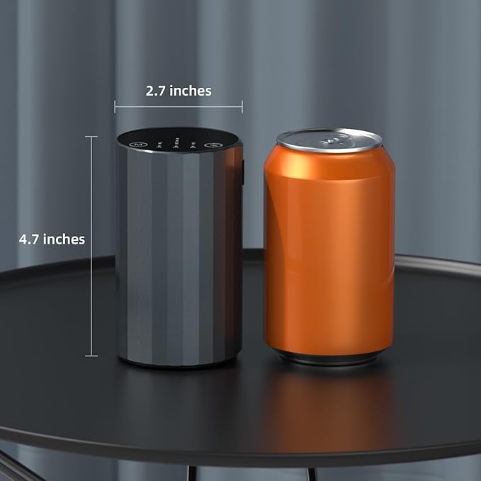 Waterless Essential Oil Diffuser Aromatherapy Scent Diffusers for Home Large Room, Bedroom, Car, Office, Desk, Battery Operated Mini Portable Air Freshener (Grey)