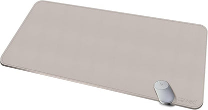 CENNBIE 39.3" x 19.6" Leather Desk mat,Desk mats on top of desks, Perfect Desk Mate for Office and Home, Rectangular, Large(Cream Color)
