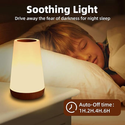 Luxxflour Night Light Lamp, Dimmable Touch Lamp for Bedroom, Portable Table Bedside Lamp, 5 Brightness & 13 RGB Colors, Night Lights for Perfect for Bedroom, Living Room, and Home Decor