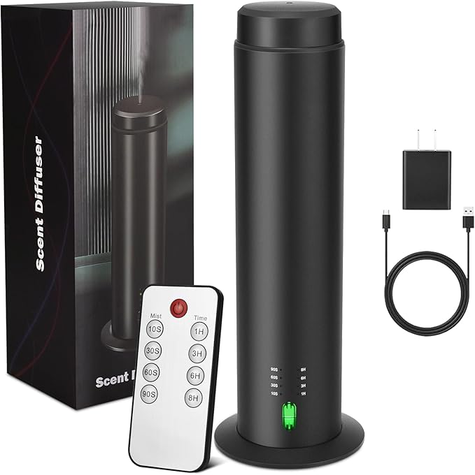 Waterless Scent Essential Oil Diffuser for Hotel,Whole House,Large Room, Office，Home，200ML Large Capacity, Covering 1500 Square feet (Black) (Large-200)