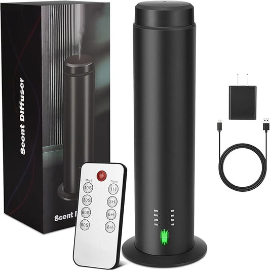 Waterless Scent Essential Oil Diffuser for Hotel,Whole House,Large Room, Office，Home，200ML Large Capacity, Covering 1500 Square feet (Black) (Large-200)