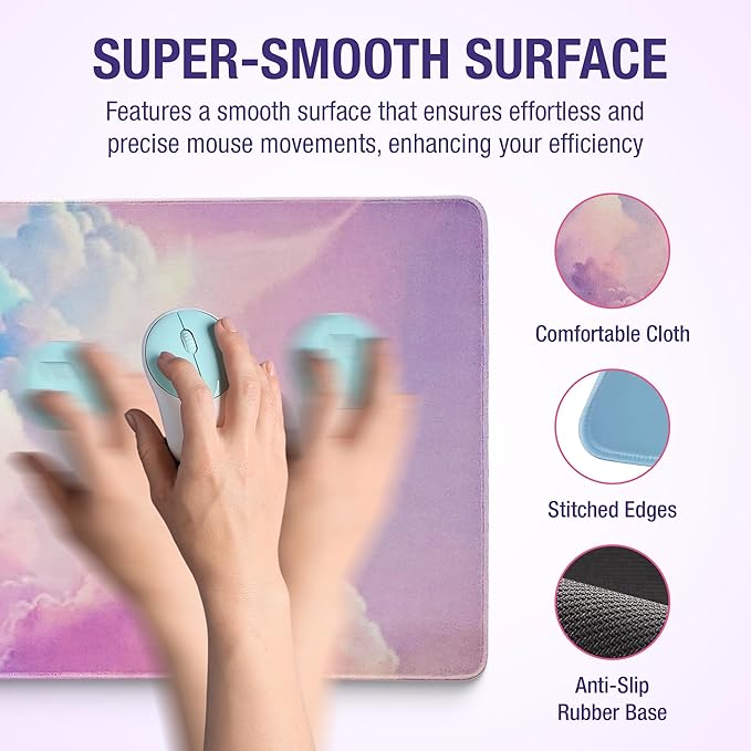 Premium Quality Cloud Wrist Rest Keyboard, Mouse Pad, Wrist Rest Pad, Wrist Rest for Computer Keyboard, Cloud Drink Coaster and Mouse Pad