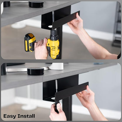 VIVO Under Desk 17 inch Cable Management Trays, Power Strip Holders, Cord Organizers, Wire Tamers for Office and Home, Black, 2 Pack, DESK-AC06-2C