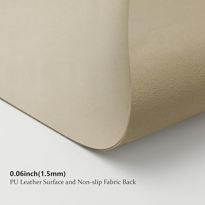 Large Desk Mat - 47.2"x 17" Non-Slip PU Desk Pad for Office and Home - Ideal for Large Mouse Pad and Desk Mats on Top of Desks(Champagne Gold)