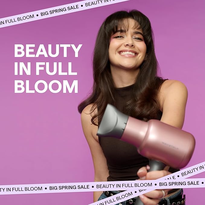 Wavytalk Blow Dryer with Diffuser, Blown Away Ionic Hair Dryer for Curly Hair with Comb, 1875W Fast Drying Blow Dryer with Ceramic Technology, 3 Attachments for All Hair Types, Light and Quiet, Purple