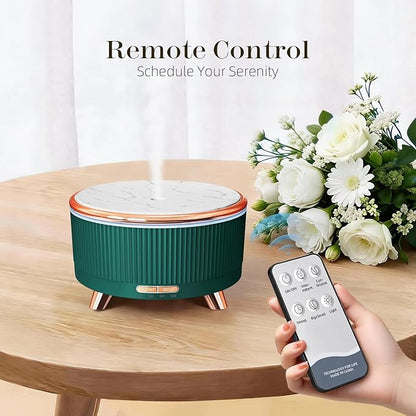 500ML Essential Oil Diffuser: Ultrasonic Aroma Diffuser with Remote Control for Spa Hotel Yoga Room - Humidifier for Bedroom with 7-Color Night Lights & Auto Shut-Off for Nursery/Women Home Relaxation