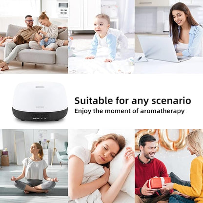 300ML Essential Oil Diffuser with Remote Control, Aromatherapy Diffuser with 7-Color Changing LED Light for Small Rooms, Bedroom, and Home
