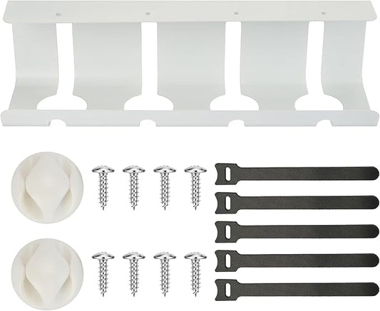 Desktop Metal Cable Management Tray 40x10x11cm - Multipurpose, Movable, No-Assembly Organizer - Modern Minimalist for Office Desks