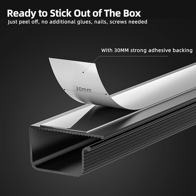 YECAYE 94.2in Cable Management, Cable Organizer,Adhesive Mount Cord Organizer for Desk, Cord Organizer, No-Drill Desk Wire Management for Home Office, Baby proofing, Black