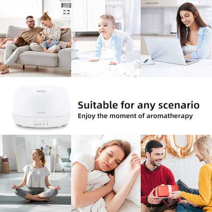 300ML Essential Oil Diffuser with Remote Control, Aromatherapy Diffuser with 7-Color Changing LED Light for Small Rooms, Office, and Home