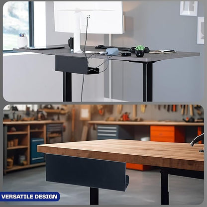 VIVO Under Desk 17 inch Extra Deep Cable Management Tray, Power Strip Holder, Cord Organizer, Wire Tamer for Office and Home, Black, DESK-AC16-1C