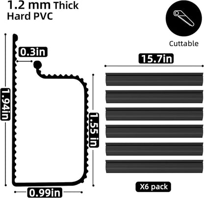 YECAYE 94.2in Cable Management, Cable Organizer,Adhesive Mount Cord Organizer for Desk, Cord Organizer, No-Drill Desk Wire Management for Home Office, Baby proofing, Black