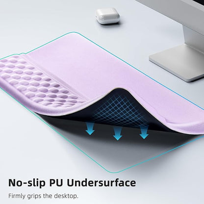 Ospelelf Keyboard Wrist Rest Pad, Comfy Ergonomic Keyboard Stand Riser Holder, Computer Wrist Support Cushion forTyping, Purple