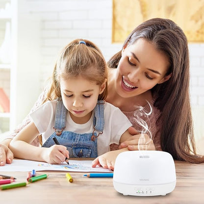 300ML Essential Oil Diffuser with Remote Control, Aromatherapy Diffuser with 7-Color Changing LED Light for Small Rooms, Office, and Home