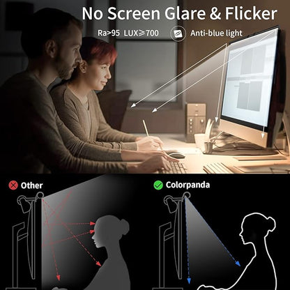 Monitor Light Bar, Fit for Curved/Flat Monitor, Eye-Care USB Reading LED Task Lamp with Touch Control, No Screen Glare Dimmable Desk Lamp Computer Monitor Light Bar for Screen Home Office