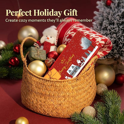 Winter Essential Oil Set | 6 Pack Holiday Fragrance Oils for Diffuser, Candle Making | Christmas Tree, Spice, Gingerbread, Apple Cider, Candy, Cranberry | Aromatherapy Gift Set for Home & Women