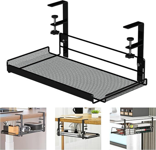 Under Desk Cable Management Tray Cord Wire Shelf Organizer (Medium)
