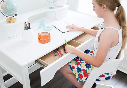 ODISTAR Desktop Vacuum cleaner,Mini table dust sweeper Energy Saving,High endurance up to 400 mins,Cordless&360º Rotatable Design for Cleaning Hairs,Crumbs,Computer Keyboard of gifts for kids (orange)