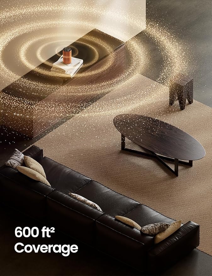 Waterless Essential Oil Diffuser, Rechargeable Scent Diffusers with 3 Mist Levels & Timers, Portable Aromatherapy Diffuser for Home Car Room Studio Office, Cosmic Orange